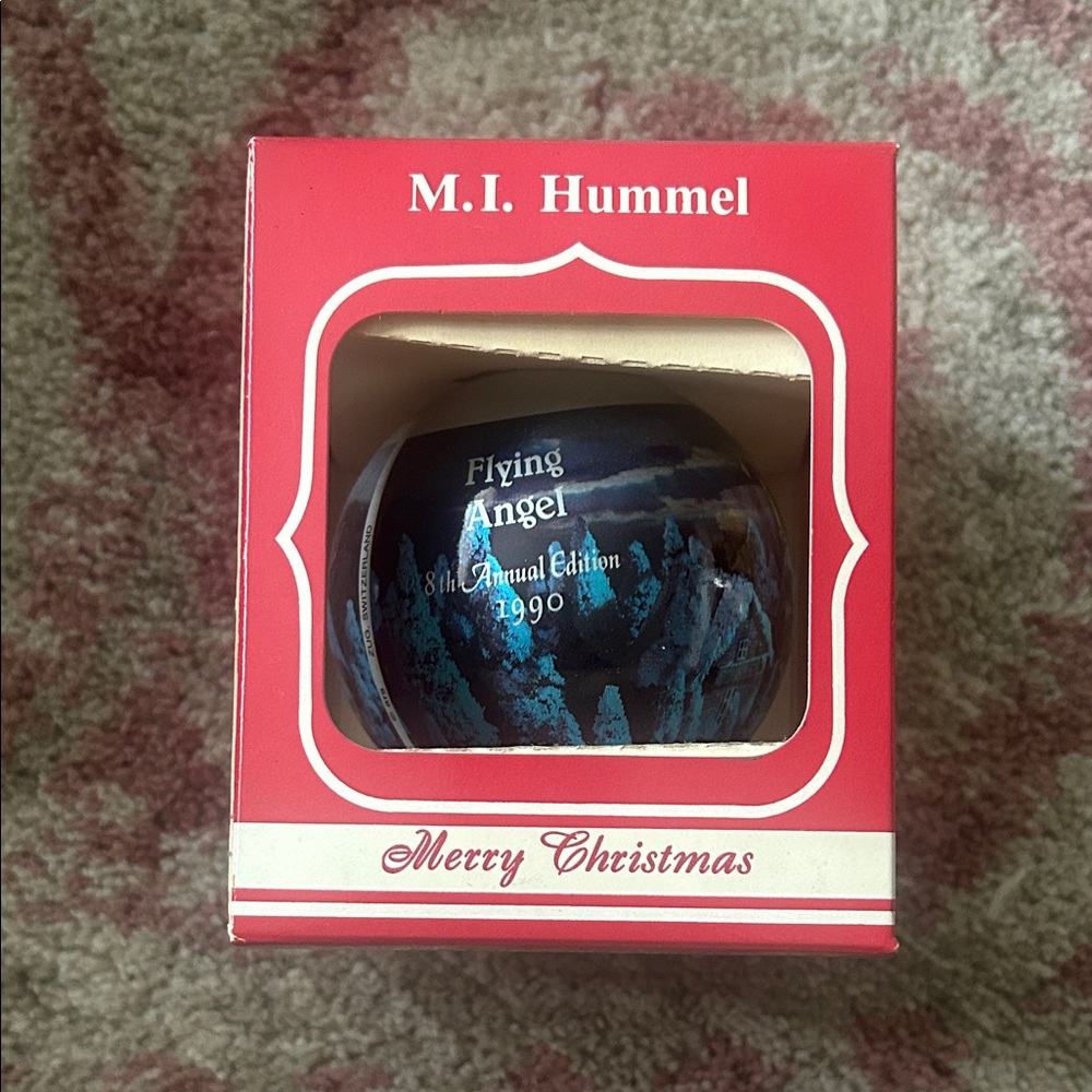 Hummel Christmas Ornament with Blue Winter Scene